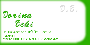 dorina beki business card